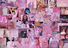 a collage of pink images and pictures