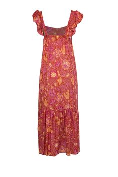 Get ready to charm in this pretty paisley dress from House of Harlow 1960. Playful ruffles and an elegant maxi length give this number a romantic feel, while the vibrant pops of orange, peach, and magenta add a colorful touch, Effortlessly chic, this breezy dress is a must-have addition to your summer wardrobe. Size M 100% Rayon Unlined Pullover Elastic back Ruffled adjustable straps Square neckline Side seam pockets Maxi length Ruffled hem Bust 35" Waist 41" Shoulder to hem 53.5" Pink Paisley Maxi Dress For Summer, Summer Pink Paisley Print Maxi Dress, Pink Paisley Print Maxi Dress For Summer, Pink Paisley Print Maxi Dress For Beach, Red Paisley Print Maxi Dress For Summer, Spring Paisley Print Maxi Dress, Spring Paisley Print Sundress Maxi Dress, Flowy Paisley Print Maxi Dress, Flowy Maxi Dress With Paisley Print