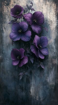 "Gothic Flowers: Grunge Style with Victorian Vintage & Bronze Touches" Flowers Dark Academia Aesthetic, Victorian Gothic Art Painting, Gothic Art Aesthetic, Dark Artsy Aesthetic, Dark Flower Aesthetic, Phone Wallpapers Dark, Gothic Art Style, Gothic Horror Art, Mystical Flowers