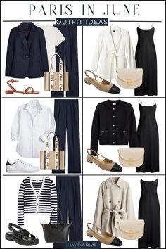 What to Pack for Paris in June | LaVieOnGrand Paris In June, What To Pack For Paris, French Wardrobe Basics, Parisian Chic Outfits, French Outfits, French Style Clothing, Spring Summer Capsule Wardrobe, Walking Outfits, Fashion Capsule Wardrobe