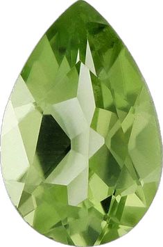 an image of a green gems in the shape of a tear