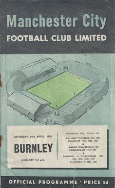 an advertisement for the manchester city football club, which is currently in its original form