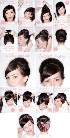 Short Retro Hair, Rockabilly Hair Tutorials, Cabelo Pin Up, Retro Hairstyles Tutorial, 50s Hairstyles, Rockabilly Hair, Pin Up Hair, Pinterest Hair, Retro Pin Up