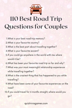 the 10 best road trip questions for couples