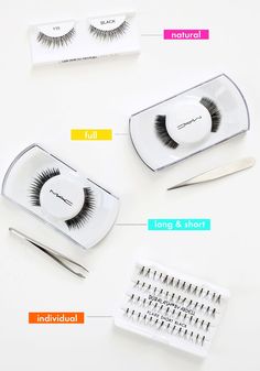 Guide to false eyelashes - perfect for a photoshoot, special event, or trip! - also a great site for other great info Model Contour, Lashes Tips, Lash Tips, Elsie Larson, Beauty Glazed, A Beautiful Mess, Bold Makeup, Lipstick Set, Fake Lashes