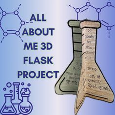 an image of a science project with the title all about me 3d flask project