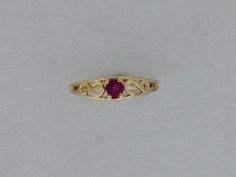 SOLID 14KT YELLOW GOLD BABY RING NATURAL RUBY IS 2 mm ROUND RING SIZE IS 1 WITH GIFT BOX Baby Gold Rings, Baby Ring, Baby Rings, Solitaire Rings, Gold Baby, Round Rings, Natural Ruby, Solitaire Ring, Ring Set