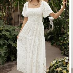 Baltic Born Lace Maxi Dress, Nwt! Size Small White Maxi Dress Boho, Cute Cowgirl Outfits, Dancing Dress, Baltic Born, White Maxi Dress, White Dresses For Women, Cowgirl Outfits, White Maxi, Lace Maxi