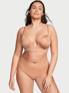 This gravity-defying style combines a U-plunge neck with a deep scoop back to accommodate almost any low-cut outfit. It comes with light push-up padding and hidden underwire support for a natural lift, plus smoothing material that is nearly invisible under clothes. Lift & Lining  Uplift light push-up padding Underwire  Straps & Hooks   Fully adjustable straps Low scoop back Back hook and eye closure  Details & Fabric   Nearly invisible under clothes Partially made with recycled materials Hand wash Imported Backless Gowns, Low Cut Bra, Low Cut Outfit, Low Back Bra, Best Strapless Bra, Strapless Backless Bra, Designer Bra, Wonder Bra, Backless Bra