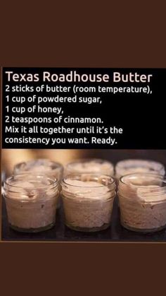 the recipe for texas roadhouse butter is shown in this screenshot from an instagram