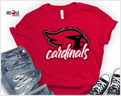 Personalized Cardinal School Spirit T-Shirt Crewneck, Hoodie Hooded Sweatshirt Football, Baseball, Basketball, Softball, Track, Volleyball, Cross Country, Cheer, Wrestling Not all colors are available in all sizes and styles.  Please check the color and size charts in photos. We do our best to accurately represent shirt colors by using actual photos but do understand that all monitors will display differently. Please contact us prior to purchase with any questions on sizing or colors. Your purchase includes a custom imprint created specifically for your team! A product proof will be emailed to you within 1 business day.  Please keep an eye on your Etsy messages and reply with any changes within 24 hours. Your order will be sent to production after that time if no response is received. Exce Cardinal Shirts Designs, Casual Cotton Hoodie With Sublimation Print, Casual Sweatshirt With Sublimation Print For Sports Season, Casual Fan Merchandise Sweatshirt With Sublimation Print, Casual Sweatshirt With Sublimation Print For Fans, Casual Hoodie With Team Name, Casual Red T-shirt With Heat Transfer Vinyl, Casual Short Sleeve Hoodie With Letter Print, Cardinal Shirt