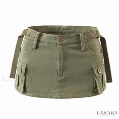 Lasaky - Stylish Waist-Hugging Skirt with Ample Storage Space Blackpink Black, Y2k Girl, Cargo Mini Skirt, Comfortable Skirts, High Rise Skirt, Denim Cargo, Skirt Y2k, Pantsuits For Women, Wrap Around Skirt