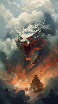 Ai artwork, Ai art generator, Ai art ideas Dragon In The Clouds, Hyper Realistic Tattoo, Geisha Art, Fantasy Posters, Dragon Illustration, Diy Watercolor Painting, Japanese Dragon, Japanese Tattoo Art