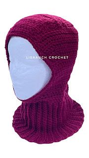 a knitted hat with a hood on it