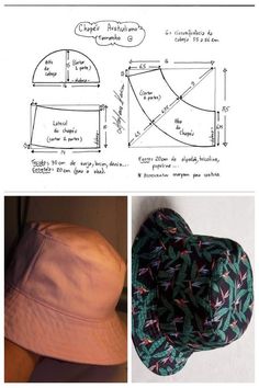 the instructions for how to make a hat with an origami pattern on it