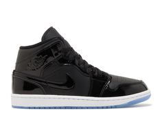 Jordan 1 Mid SE 'Space Jam' - Air Jordan - DV1308 004 - black/dark concord/white Air Jordan 1 Mid Se, Jumpman Logo, Space Jam, Air Jordan 1 Mid, Jordan 1 Mid, Classic Sneakers, Sneaker Collection, Blue Accents, Sporty Style