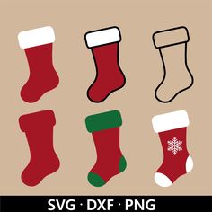 christmas stockings svg dxf file