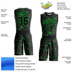 a basketball uniform with the number 29 printed on it and instructions for how to wear it