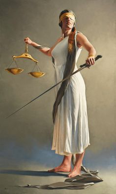 Goddess Of Justice, Classical Realism, Representational Art, Warrior Tattoo, Classical Art, Blue Moon, Figurative Art, American Artists