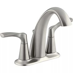 a bathroom faucet with two handles