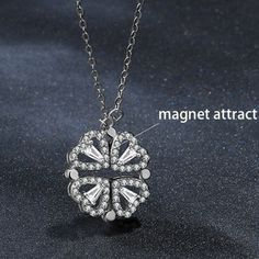 4 Heart Flower Pendant Necklace Gold Love Women Jewelry Silver Alloy Necklace With Flower Pendant, Silver Alloy Flower Pendant Necklace, Silver Necklace With Flower Shape For Party, White Alloy Jewelry For Anniversary, Silver Flower Shaped Necklace For Party, Silver Flower-shaped Necklace For Parties, Elegant Heart-shaped Alloy Jewelry, Elegant Alloy Necklace For Valentine's Day, Mother's Day Heart Pendant Alloy Jewelry