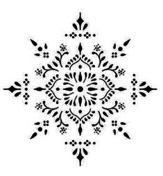 a black and white snowflake on a white background