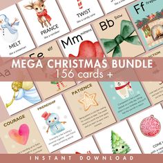 the mega christmas bundle includes 15 cards