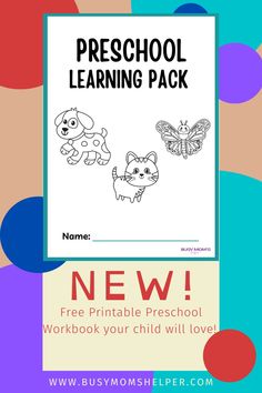 Photo of a preschool worksheet on a colorful background Prepare For Preschool, Preschool Workbooks, Learn Colors, Kids Games, Learning Colors, Preschool Learning, Busy Mom, Kids Crafts, Games For Kids