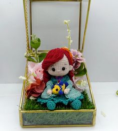 Hi.. I have new creation amigurumi princess doll serries . I made the Princess Ariel crochet pattern for you. * Level difficultly: INTERMEDIATE * Materials recomended: - yarn : Milk Cotton Yarn 3 ply and polycherry yarn or yarn 3 ply - materials details are in the pattern - hook number 1/0 if you use this recomended you can get the doll finish is 11-16cm for doll tall, adjust your work. but you can use optional materials. * this file include 2 pattern doll and fish if you have a trouble with this pattern you can discussing it with me through my personal email (susianna.brsurbakti@gmail.com). I hope you can enjoy for crocheting to make this pattern. I'm waiting your result. Ariel Crochet Pattern, Ariel Crochet, Milk Cotton Yarn, Pattern Doll, New Creation, Princess Ariel, Princess Dolls, Rainbow Pattern, Cute Pattern