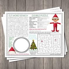 two printable christmas puzzles for kids