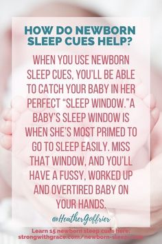 a baby's hand with the words, how do newborn sleep cues help?