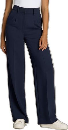 Fall Pleated Wide-leg Dress Pants, Fall Pleated Wide Leg Dress Pants, Business Casual Wide Leg Bottoms With Pleated Waist, Wide Leg Bottoms With Pleated Waist For Business Casual, Solid Color Pleated High-waisted Dress Pants, Solid Pleated High-waisted Dress Pants, Pleated Wide Leg Pants For Fall, Business Casual Wide Leg Pants With Pleated Waist, Formal Wide-leg Pants With Pleated Waist