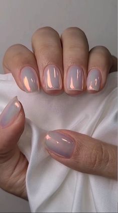 Makijaż Smokey Eye, Neutral Nails, Elegant Nails, Chic Nails, Chrome Nails, Gorgeous Nails, Nail Manicure, Trendy Nails, Simple Nails