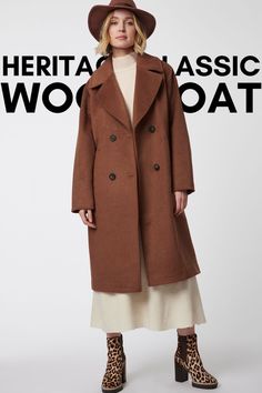 Be on trend this fall with our Heritage Classic Wool Coat. The perfect brown coat for layering this fall!

#bernardo #browncoat #falltrends2024 Brown Coat Outfit, Brown Wool Coat, Coat Outfit, Brown Coat, Coat Outfits, Wool Coat, Modern Woman, Flare Jeans, The Modern