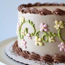 a decorated cake sitting on top of a white plate