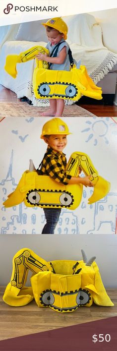 Toddler Kids Excavator Bulldozer Digger Halloween Dress Up Costume Excavator Costume Diy, Excavator Costume, Up Costume, Dress Up Costumes, Toddler Kids, Diy Costumes, Halloween Dress, Fancy Dress