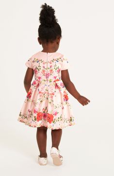 Signature Ted Baker blooms are arrayed on a kid-sized, A-line satin dress sure to shine at any special event. Hidden back-zip closure 100% polyester Machine wash, tumble dry Imported Floral Satin Dress, Satin Dress, To Shine, Nordstrom Dresses, Satin Dresses, Special Event, Ted Baker, Special Events, Champagne