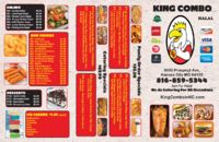 the back cover of king corno's menu