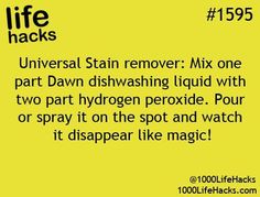 1000 Lifehacks, Helpful Hacks, Hacks Lifehacks, Laundry Tips, 1000 Life Hacks, Grease Stains, Clogged Drain, Stain Removal, Household Cleaning Tips