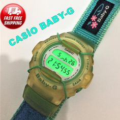 Title;Unused Vintage 1997 Casio Baby/  G Shock Watch BG 202/1523 / İn very good condition/ Quality Original  Belt Beautiful  Wristwatch ✔️ ✈🎁 Fast shipping UPS Express (Europe 2-3 days) (America 3-5 days) (Australia 5-8 days) (Canada-4-8 days) ⏰ ✔️Department: Unisex Adult ✔️Case Color: Transparent ✔️Case Material:  Soft Plastic ✔️Movement: Quartz ✔️Type: Wristwatch ✔️Year Manufactured: 1990-1999 ✔️Band Color:Turquoise ✔️Reference Number: BG 1000L 7VT, BG 202 ✔️Display: Digital ✔️Brand: Casio ✔️Country/Region of Manufacture: Japan ✔️Style: Casual, Sport Band Material: Fabric Features: 12/24 Hour Format, 1/1000 Stopwatch, EL Backlight, Auto Calendar, Daily Alarm, Hourly Time Signal, Shock-Resistant Very beautiful color  Unused Casio Baby -G Vintage Watch is in very good condition, you can s Casio Databank, Baby G Shock Watches, Casio Fx-991ex Classwiz, Casio A158wa-1, G Shock Watches, Baby G, Soft Plastic, G Shock, Japan Fashion