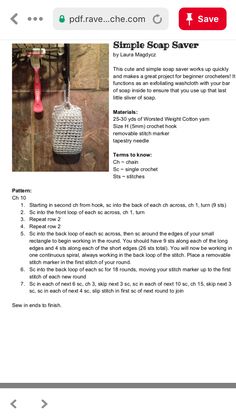 an email page showing the instructions for how to make a simple soap saver