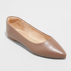 Women's Corinna Ballet Flats - A New Day™ : Target Beige Pointed Toe Ballet Flats For Fall, Brown Casual Pointed Toe Flats For Work, Casual Brown Pointed Toe Flats For Work, Fall Synthetic Ballet Flats Closed Toe, Synthetic Closed Toe Ballet Flats For Fall, Fall Synthetic Closed Toe Ballet Flats, Casual Beige Ballet Flats For Work, Fall Workwear Synthetic Ballet Flats, Everyday Synthetic Closed Toe Ballet Flats