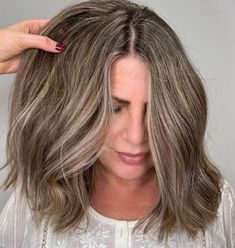 Dirty Blonde Balayage to Cover Natural Gray Hairs Grey Hair Coverage, Natural Gray Hair