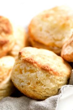 some biscuits that are sitting on a cloth