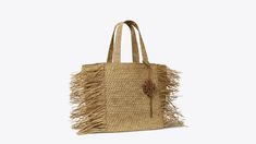 Raffia Fringe Tote: Women's Designer Tote Bags | Tory Burch Brown Fringe Straw Bag For Travel, Everyday Use Straw Tote Bag With Fringe, Fringe Straw Tote Bag For Travel, Straw Tote Bag With Fringe, Shopping Tote Straw Bag With Fringe, Travel Straw Tote Bag With Fringe, Natural Color Crochet Tote Bag With Tassels, Shopping Fringe Straw Tote Bag, Beige Straw Bag With Fringe For Shopping