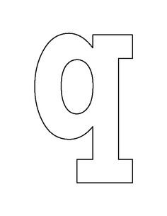 the letter q is shown in black and white