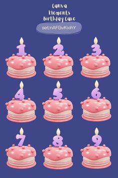 Birthday Cake 3D - Canva Elements Keyword can Candle Cartoon, Cake 3d, Anniversary Decoration, Pastel Birthday, Birthday Cartoon