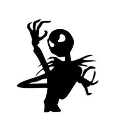 a black and white silhouette of a spider with its hands up in the air,