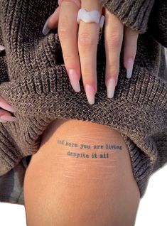 Let It All Work Out Tattoo, Healing Tattoos For Women Forearm, Tattoos For Scars, Small Pretty Tattoos, Petite Tattoos, Cute Tattoos For Women, Classy Tattoos, Discreet Tattoos, Dainty Tattoos