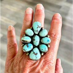 Beautiful Genuine Sonoran Gold Sterling Silver Ring Size 7. Absolutely Gorgeous!!! Ring Color, Ring Size 7, Turquoise Sterling Silver, Womens Jewelry Rings, Sterling Silver Ring, Silver Ring, Silver Gold, Sterling Silver Rings, Ring Size